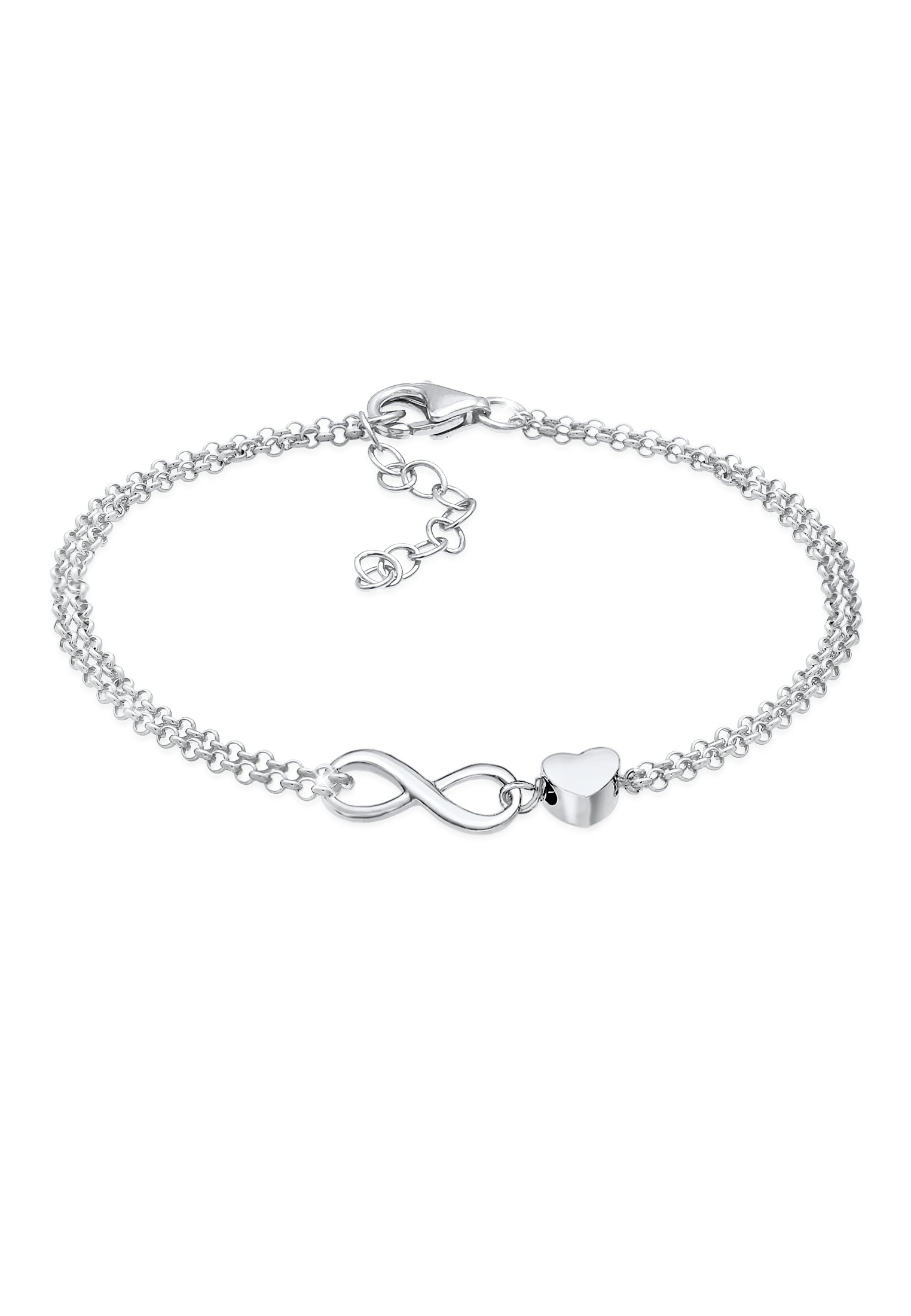 Armband Herz & Infinity | 925er Sterling Silber | Armbänder ohne Stein |  Armbänder | Damen | | JULIE & GRACE
